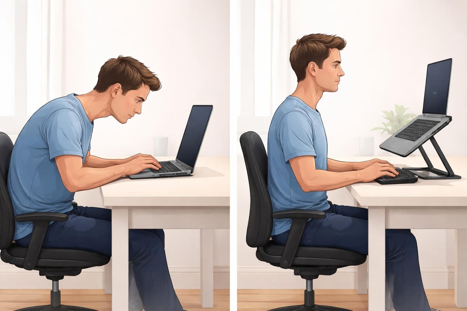 découvrez comment choisir un support laptop adapté à votre posture au bureau pour améliorer votre confort, prévenir les douleurs et optimiser votre productivité.