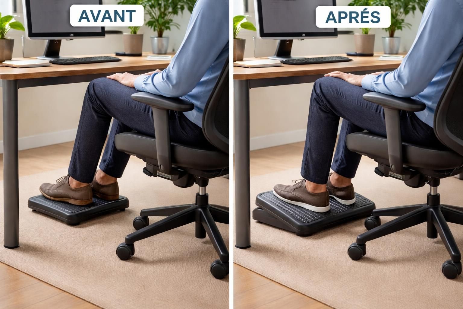 découvrez comment un repose-pieds peut transformer votre confort en télétravail en améliorant votre posture, réduisant la fatigue et augmentant votre productivité.