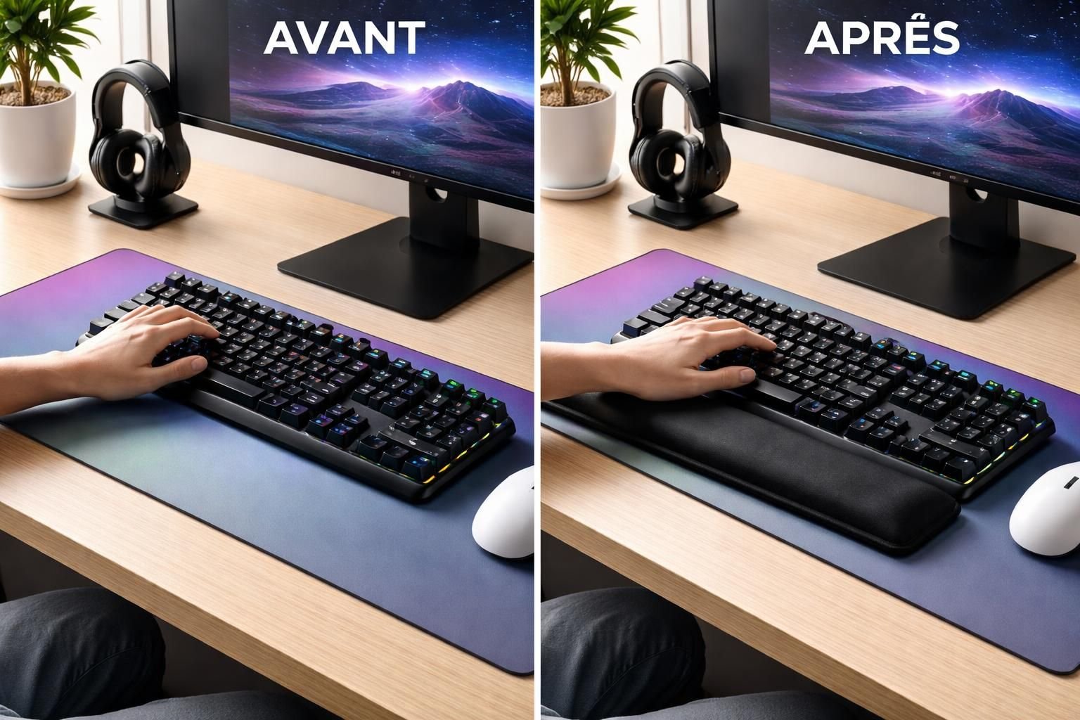 découvrez comment choisir le repose-poignets idéal pour un confort optimal et prévenir les douleurs lors de vos sessions de gaming.