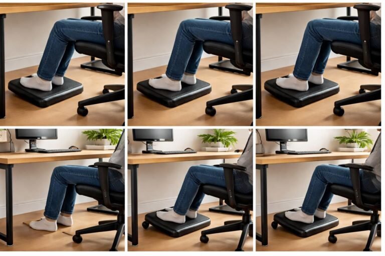 découvrez notre repose-pieds bureau conçu pour améliorer l'alignement de votre posture assise et offrir un confort optimal tout au long de la journée.