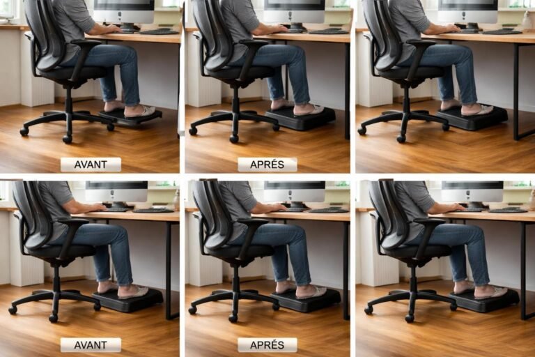 découvrez notre repose-pieds gaming conçu pour soutenir vos lombaires et assurer un confort optimal lors de longues sessions de jeu.