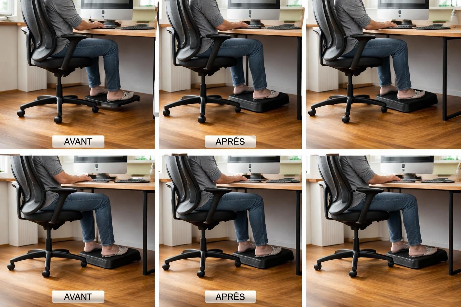 découvrez notre repose-pieds gaming conçu pour soutenir vos lombaires et assurer un confort optimal lors de longues sessions de jeu.