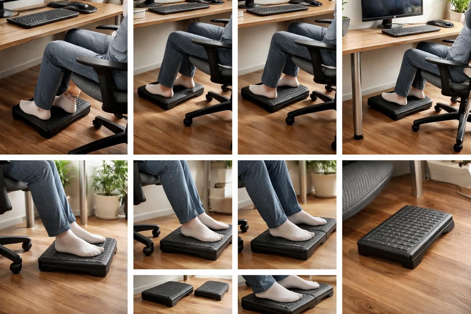 découvrez notre repose-pieds inclinable conçu pour soulager les jambes lourdes et améliorer votre confort en télétravail. adoptez une posture saine pour une meilleure productivité.