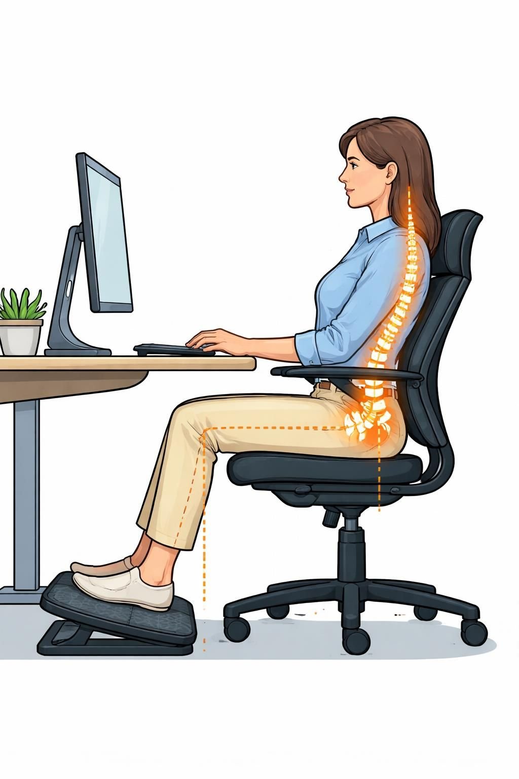 découvrez notre repose-pieds réglable pour soulager efficacement le bas du dos au bureau. améliorez votre confort et adoptez une posture saine au quotidien.