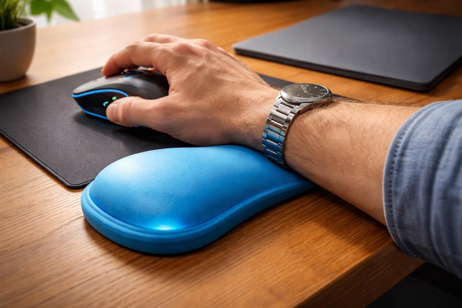 découvrez notre repose-poignets ergonomique, l'accessoire indispensable pour améliorer votre confort et performance lors de longues sessions gaming.