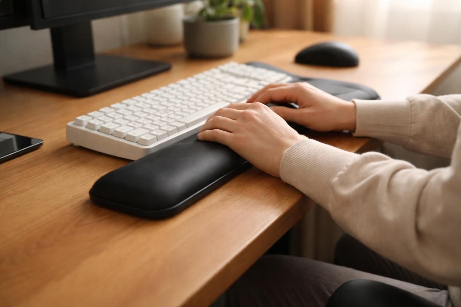 découvrez comment les repose-poignets en gel peuvent réduire la fatigue et prévenir les douleurs au poignet lors de longues heures de travail au bureau.